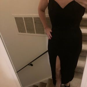 Vintage black full length gown. Rampage.